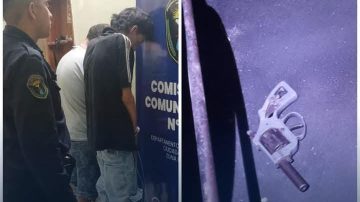Barrio Huaico Hondo: Tras enfrentamiento de grupos, detienen a dos sujetos con un arma de fuego