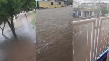 VIDEOS. Santiago y Las Termas, bajo el agua por las tormentas: calles anegadas y complicaciones para circular