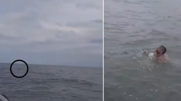 DRAMÁTICO VIDEO: turistas a bordo de un barco rescataron a un hombre que se ahogaba en Mar del Plata