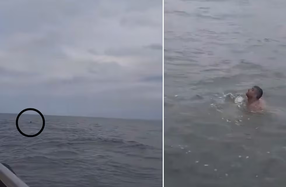 DRAMÁTICO VIDEO: turistas a bordo de un barco rescataron a un hombre que se ahogaba en Mar del Plata