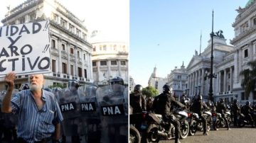 VIDEO. Marcha de jubilados y trabajadores del Garrahan terminó con incidentes y varios heridos