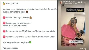 Detenida, Morena Rial hace publicidad por Instagram para un sitio de apuestas