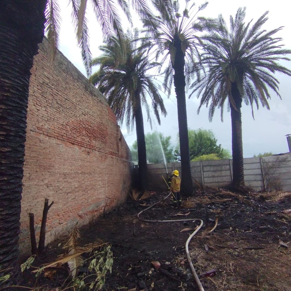Vecinos intentaban limpiar un patio y el fuego se propagó por el viento