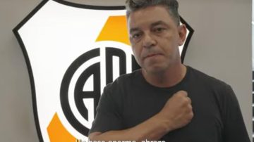 En nombre de River, Gallardo envió un mensaje a los damnificados por los incendios en la Patagonia