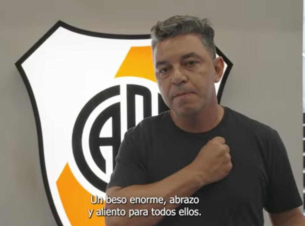 En nombre de River, Gallardo envió un mensaje a los damnificados por los incendios en la Patagonia