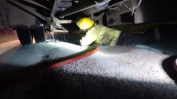 Susto por un principio de incendio en un colectivo de la línea 115