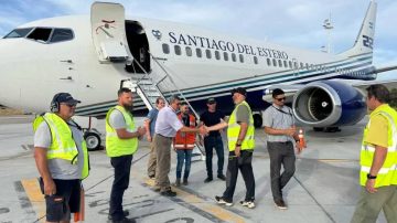 Santiago del Estero vuelve a reforzar el combate del incendio en Neuquén con el Boing 737