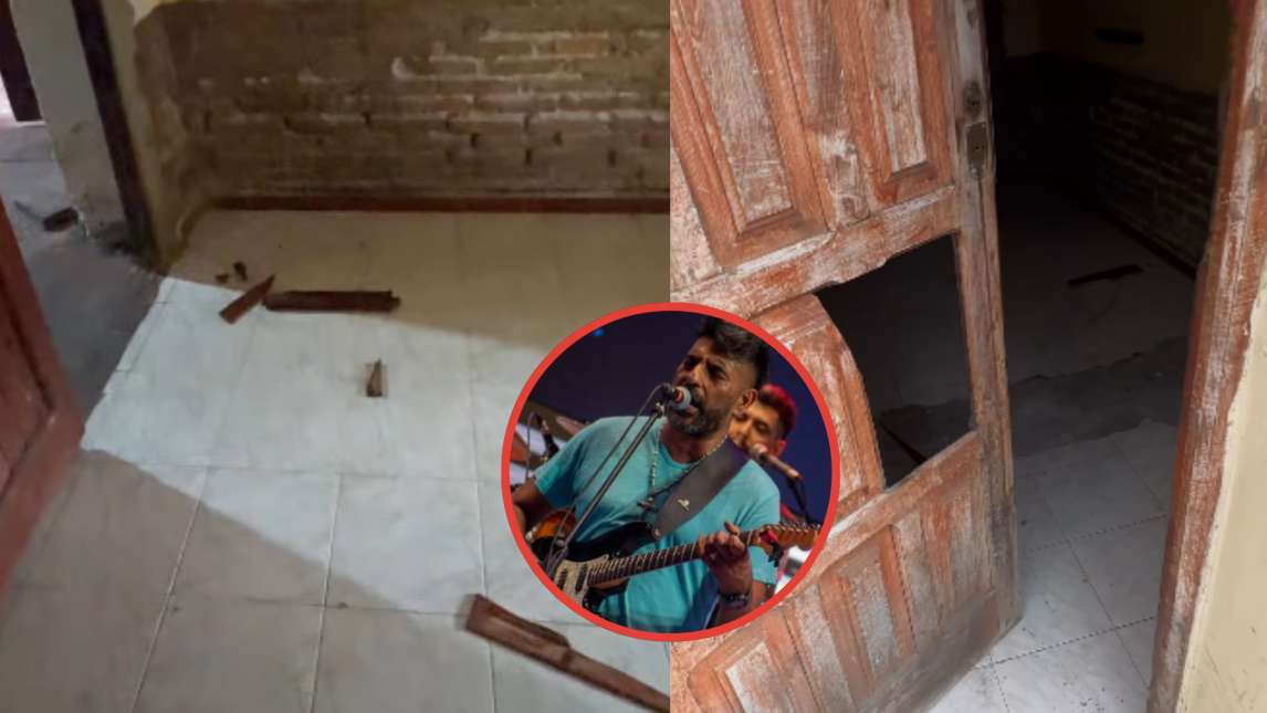 Destrozaron la puerta del hogar de Demi Carabajal: “No se cuál es el motivo, mi casa siempre recibe a toda la gente”