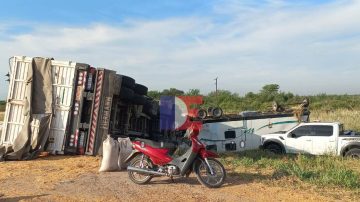 Choque y vuelco sobre la Ruta 34 entre Casares y Pinto