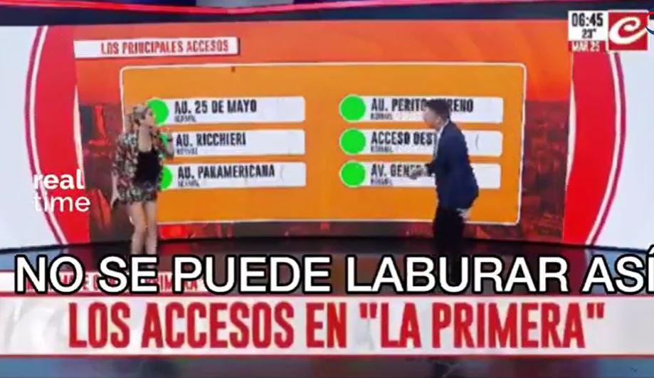 VIDEO. Conductora de Crónica TV abandonó el estudio a los gritos: “¡No se puede laburar así!”