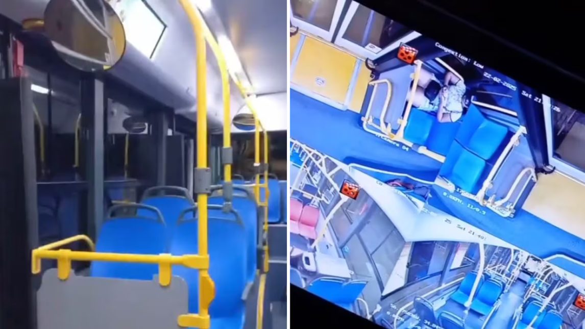 Un chofer de colectivo pasó por un cementerio y grabó a un “fantasma” en un asiento