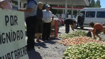 Debido a la crisis, productores no descartan cortar la ruta y tirar peras y manzanas