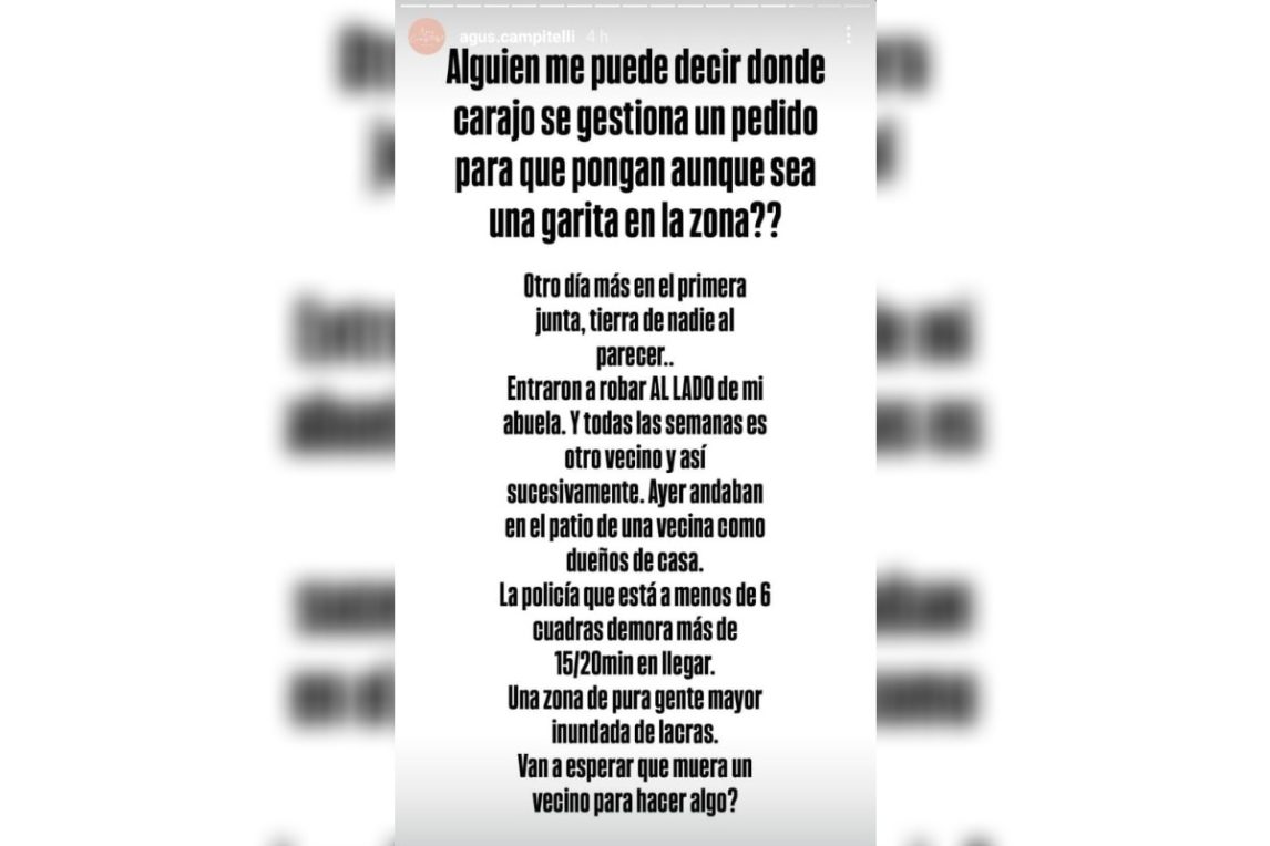 Vecinos del barrio Primera Junta reclaman más seguridad tras ola de robos