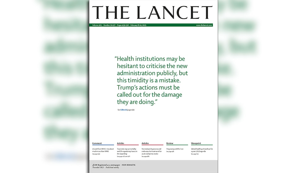La revista The Lancet criticó la decisión de Estados Unidos de retirarse de la OMS