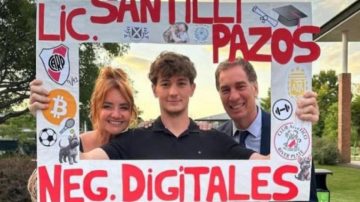 Luego de que Santilli defendiera a Milei se conoció que su hijo es uno de los estafados por $LIBRA