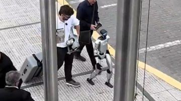 Viral en TikTok: filman a un robot caminando por Puerto Madero