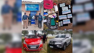 Detienen a tres cordobeses cuando intentaban forzar un auto: tenían pesos, dólares, euros y reales