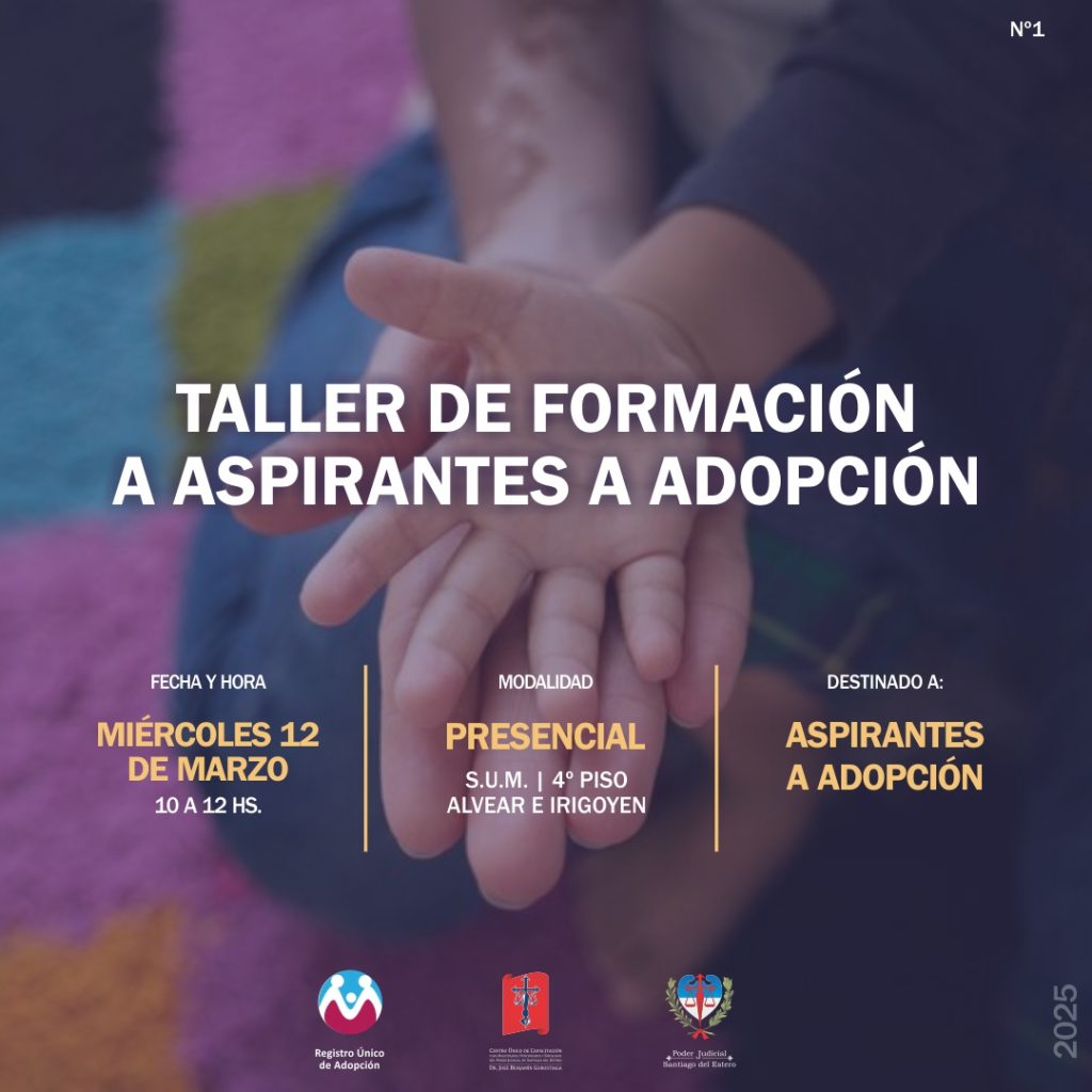 Invitan a inscribirse a los talleres informativos y de reflexión “Hablemos de Adopción”