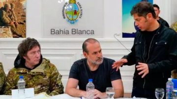 Milei anunció que destinará 200 mil millones a Bahía Blanca y criticó a Kicillof