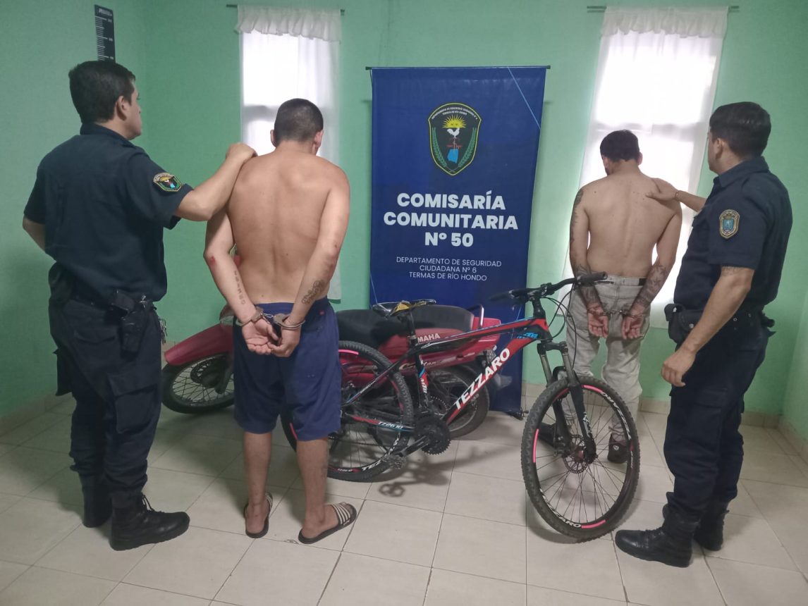 Detienen a dos personas y recuperan bicicleta robada en Las Termas de Río Hondo