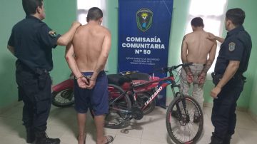 Detienen a dos personas y recuperan bicicleta robada en Las Termas de Río Hondo
