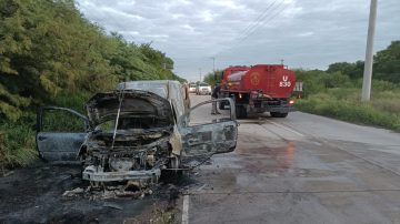 Una camioneta quedó envuelta en llamas en El Puestito de San Antonio