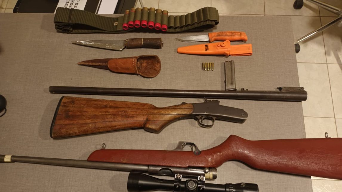 Hallan armado a empleado de feedlot en plena ruta y termina demorado