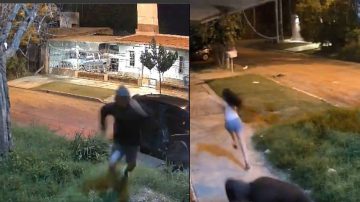 Video: encapuchado bajó de un auto y se abalanzó sobre dos adolescentes para robarle en La Banda