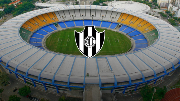 El escudo de Central en el Maracaná