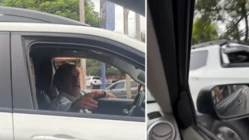 VIDEO. Le reclamaron por tirar basura desde su camioneta y los chocó intencionalmente