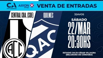 Detalles de la venta de entradas para Central Córdoba-Quilmes por la Copa Argentina