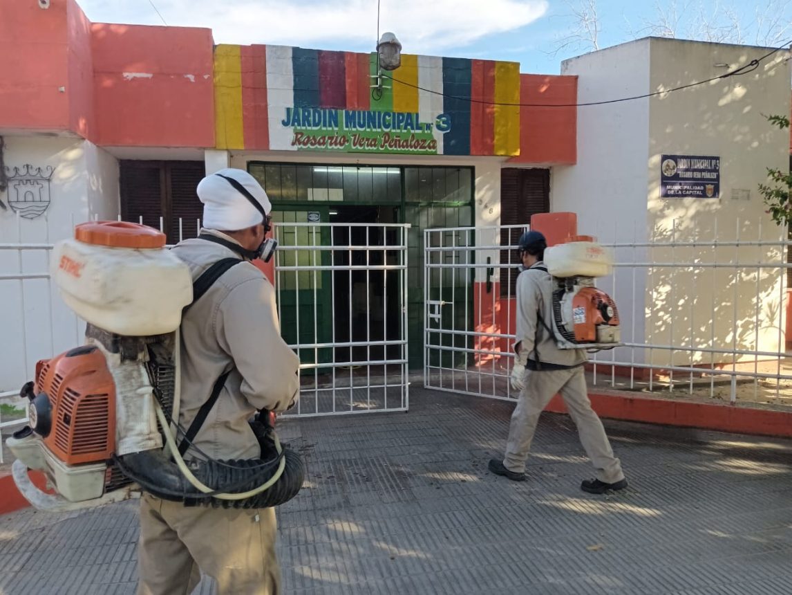 Calidad de Vida de la Capital fumigó en los 26 jardines de infantes municipales