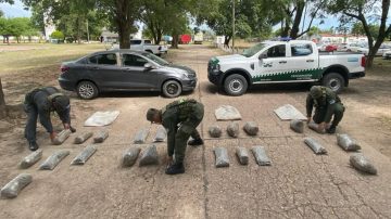 Escaparon con 30 kilos de marihuana y terminaron detenidos por Gendarmería en Chaco