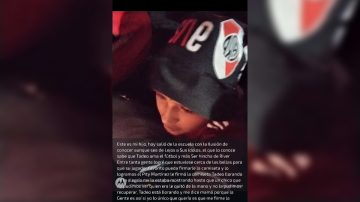 Desgarrador momento para un pequeño santiagueño hincha de River: le arrebataron la camiseta firmada por el “Pity” Martínez