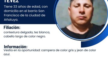 Buscan a un hombre de Añatuya que salió a la casa de una amiga y nunca regresó