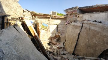 Una familia logró salvarse del derrumbe de su comedor