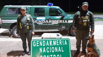 FOTOS: Perro de Gendarmería olfateó cocaína y detuvieron a un pasajero