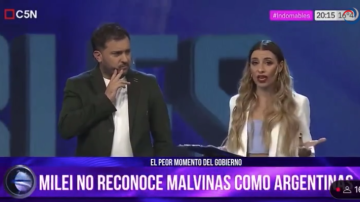 Tenso momento al aire: Brancatelli se peleó con su compañera porque ella dijo que las Islas Malvinas “no son argentinas”