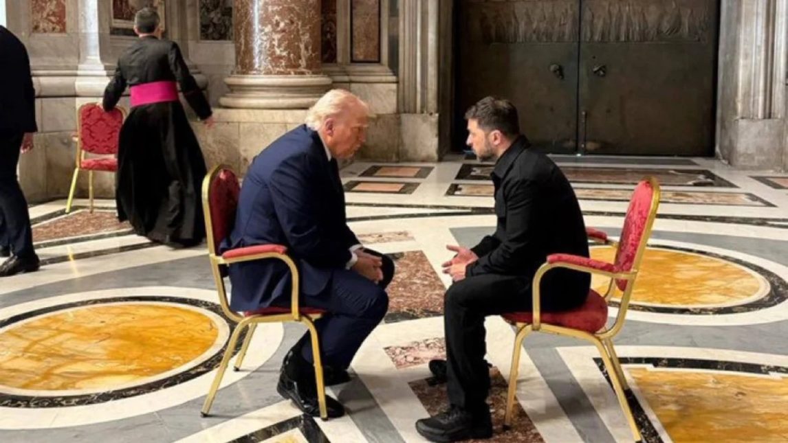 Donald Trump y Voldímir Zelenski se reunieron en el funeral del Papa