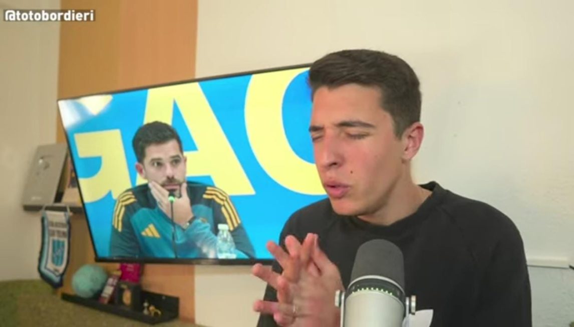 “Toto” Bordieri, streamer boquense, arruinado por el triunfo de Central Córdoba