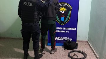 “Robacables” fue detenido en una intensa persecución