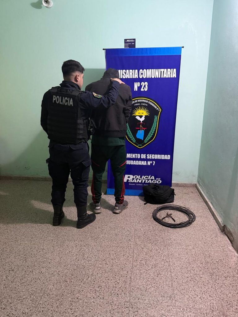“Robacables” fue detenido en una intensa persecución