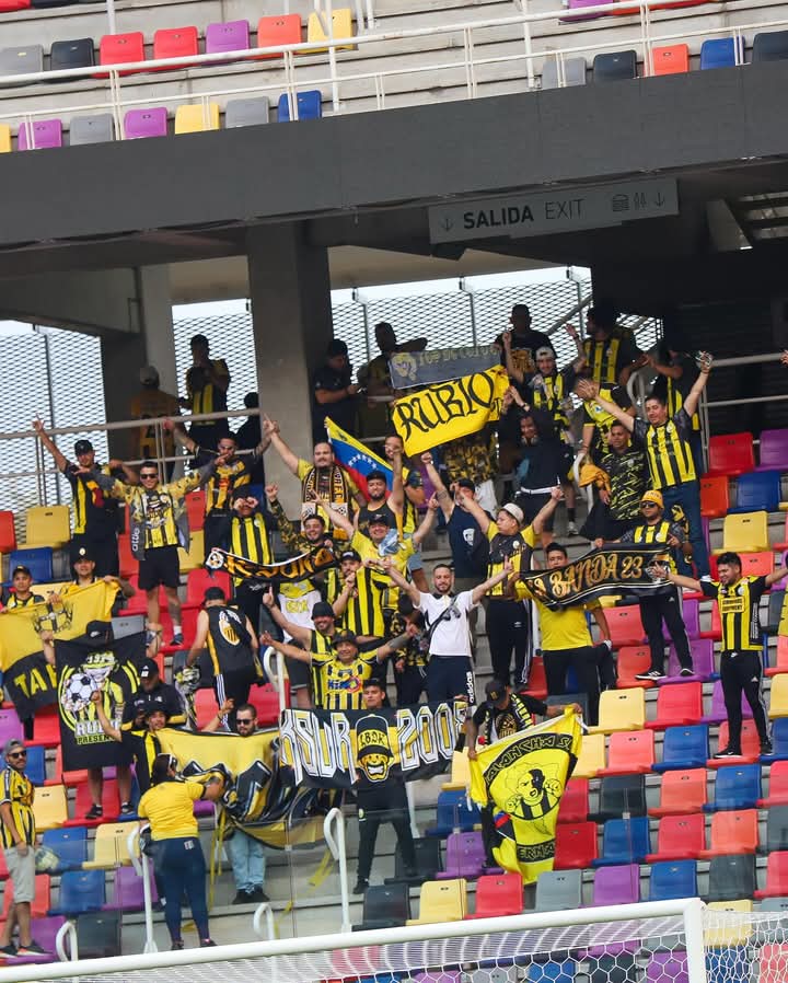 En la transmisión oficial dijeron que hay hinchas de Mitre en la tribuna de Táchira y armó revuelvo en las redes