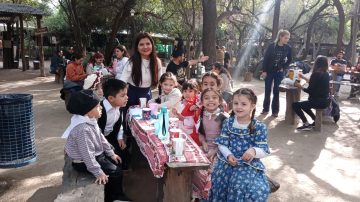 Los pequeños del “María Adela Agudo” realizaron una colorida mini marcha de los bombos