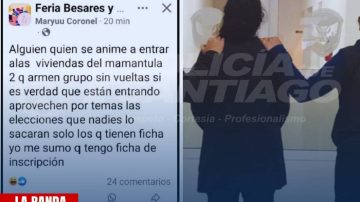 Mujer cayó presa por instigar en Facebook a usurpar viviendas del barrio Mama Antula 2