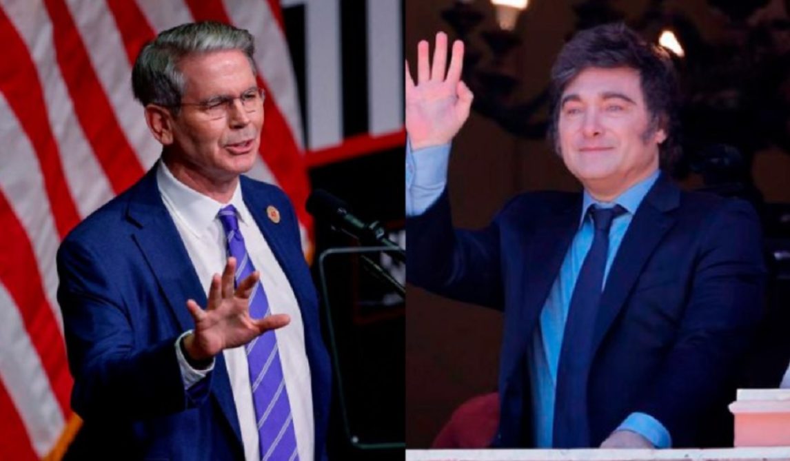 Aseguran que Milei y Caputo solicitarán un nuevo préstamo al Secretario del Tesoro de Estados Unidos