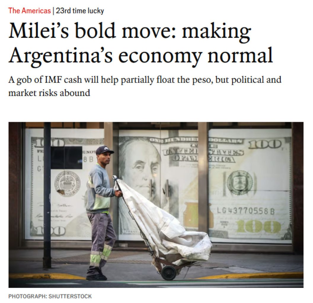 The Economist sobre la gestión de Milei: “Parece más cerca que nunca de lograr su transformación económica”