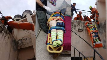 Una mujer de 60 años sufrió una fractura de cadera tras caer en su casa y debió ser rescatada por bomberos