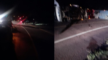 Alerta conductores: un camión volcado mantiene el tránsito interrumpido en la ruta 64