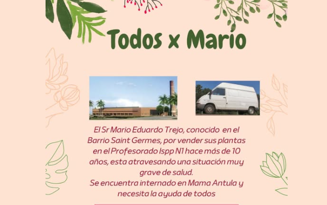 “Todos por Don Mario”: lanzan campaña para ayudar a un querido vendedor que sufrió un grave ACV